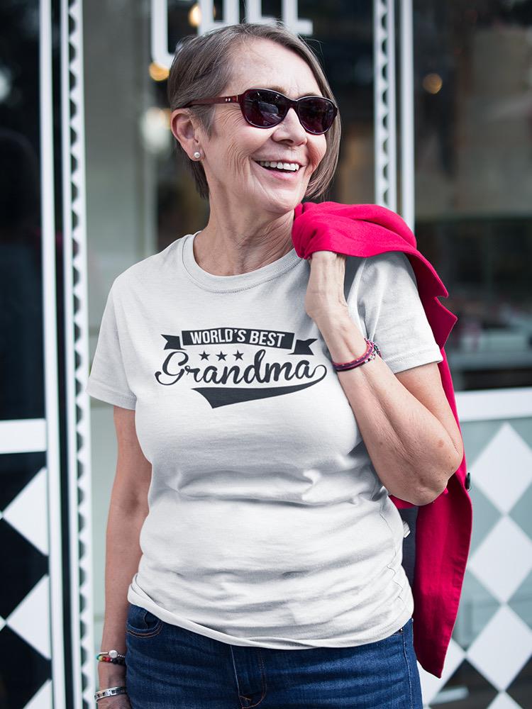 Worlds Best Grandma Tee Shaped T-shirt -SmartPrintsInk Designs