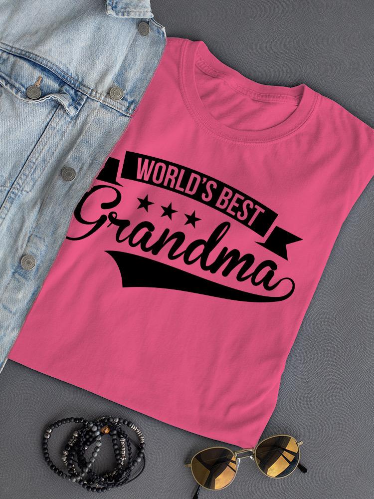 Worlds Best Grandma Tee Shaped T-shirt -SmartPrintsInk Designs