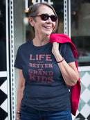 Life Better With Grandkids Shaped T-shirt -SmartPrintsInk Designs