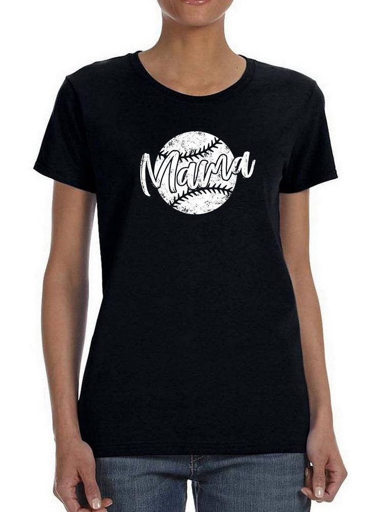 Baseball Mama Art Shaped T-shirt -SmartPrintsInk Designs