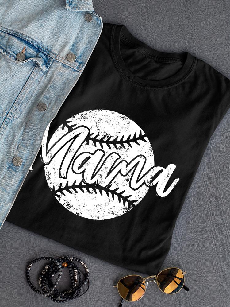 Baseball Mama Art Shaped T-shirt -SmartPrintsInk Designs