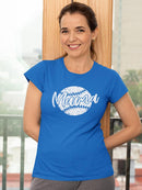 Baseball Mama Art Shaped T-shirt -SmartPrintsInk Designs