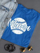 Baseball Mama Art Shaped T-shirt -SmartPrintsInk Designs