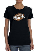 Football Mama Art Shaped T-shirt -SmartPrintsInk Designs