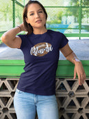 Football Mama Art Shaped T-shirt -SmartPrintsInk Designs