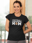 Football Mom Art Shaped T-shirt -SmartPrintsInk Designs