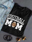 Football Mom Art Shaped T-shirt -SmartPrintsInk Designs