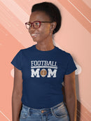 Football Mom Art Shaped T-shirt -SmartPrintsInk Designs
