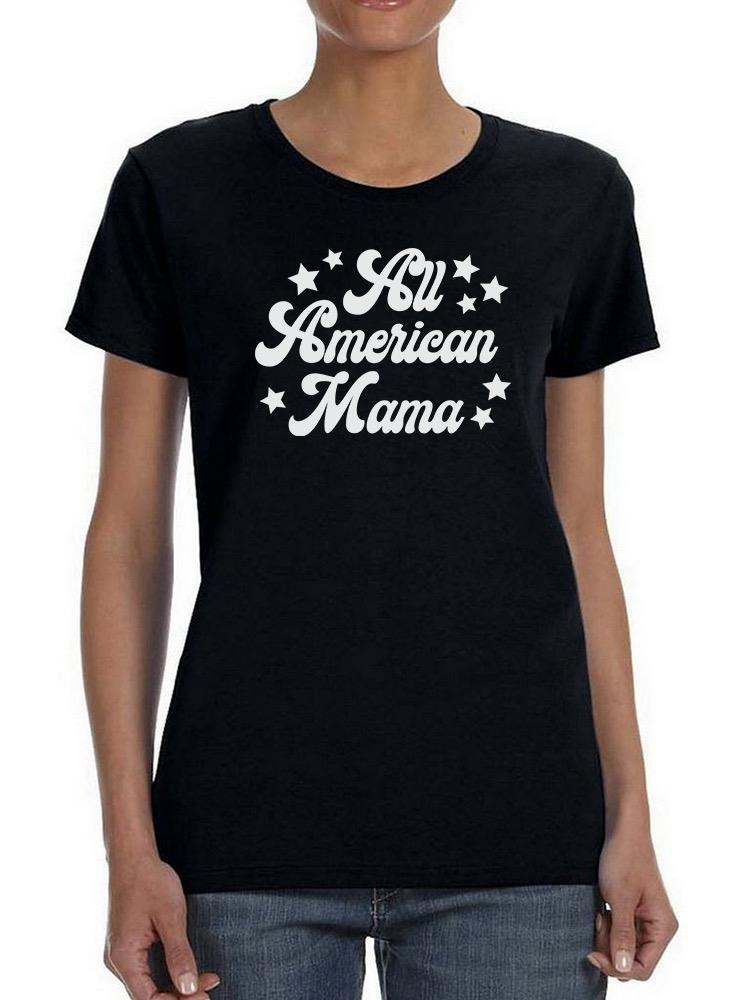 All American Mama Stars Quote Shaped T-shirt -SmartPrintsInk Designs