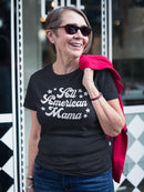 All American Mama Stars Quote Shaped T-shirt -SmartPrintsInk Designs