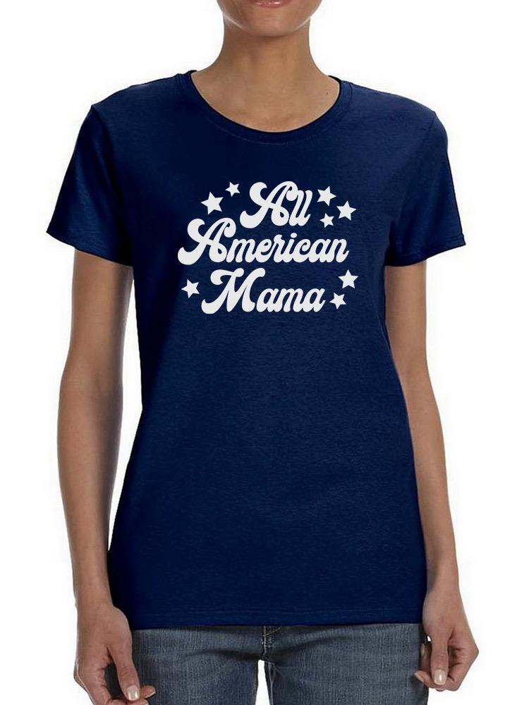 All American Mama Stars Quote Shaped T-shirt -SmartPrintsInk Designs