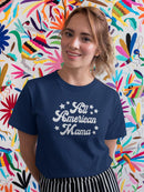 All American Mama Stars Quote Shaped T-shirt -SmartPrintsInk Designs