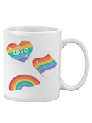 Pride Hearts And Rainbows Patter Mug -SmartPrintsInk Designs