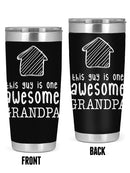One Awesome Grandpa Pattern Tumbler -SmartPrintsInk Designs
