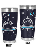 Kiddie Ufos Hand Drawn Pattern Tumbler -SmartPrintsInk Designs