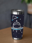 Kiddie Ufos Hand Drawn Pattern Tumbler -SmartPrintsInk Designs