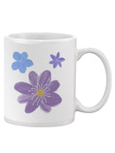 Violet Flowers Art Mug -SmartPrintsInk Designs