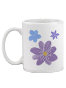 Violet Flowers Art Mug -SmartPrintsInk Designs