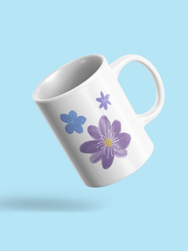 Violet Flowers Art Mug -SmartPrintsInk Designs