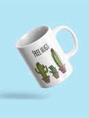 Free Hugs Watercolor Cacti Mug -SmartPrintsInk Designs