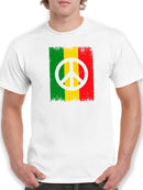 Rasta Flag Peace Sign T-shirt -SmartPrintsInk Designs