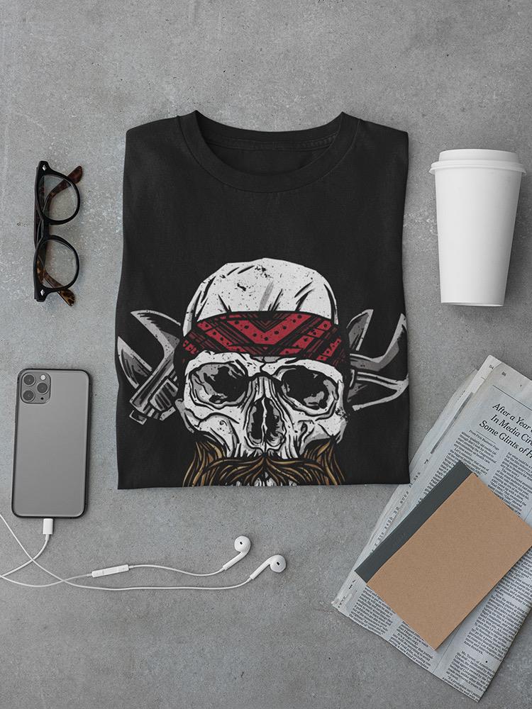 Skull Of A Bearded Mechanic T-shirt -SmartPrintsInk Designs