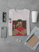 Heart King Card T-shirt -SmartPrintsInk Designs