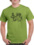 Dragon With Kanji T-shirt -SmartPrintsInk Designs