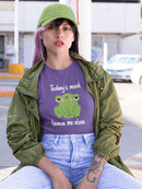 Today's Mood: Leave Me Alone Shaped T-shirt -SmartPrintsInk Designs