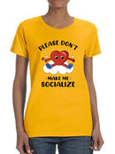 Please Don't Make Me Socialize T-shirt -SmartPrintsInk Designs