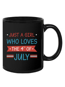 Girl Loves 4Th Of July Mug -SmartPrintsInk Designs