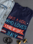 Girl Loves 4Th Of July Shaped T-shirt -SmartPrintsInk Designs