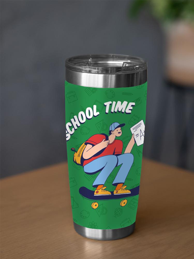 School Time Skater Tumbler -SmartPrintsInk Designs