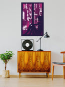 Neon City In The Night Wall Art -SmartPrintsInk Designs