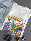 Kind And Queen Of Hearts Shaped T-shirt -SmartPrintsInk Designs