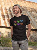 Colorful Hearts T-shirt -SmartPrintsInk Designs
