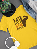 Eat. Sleep. Gym. Repeat! T-shirt -SmartPrintsInk Designs