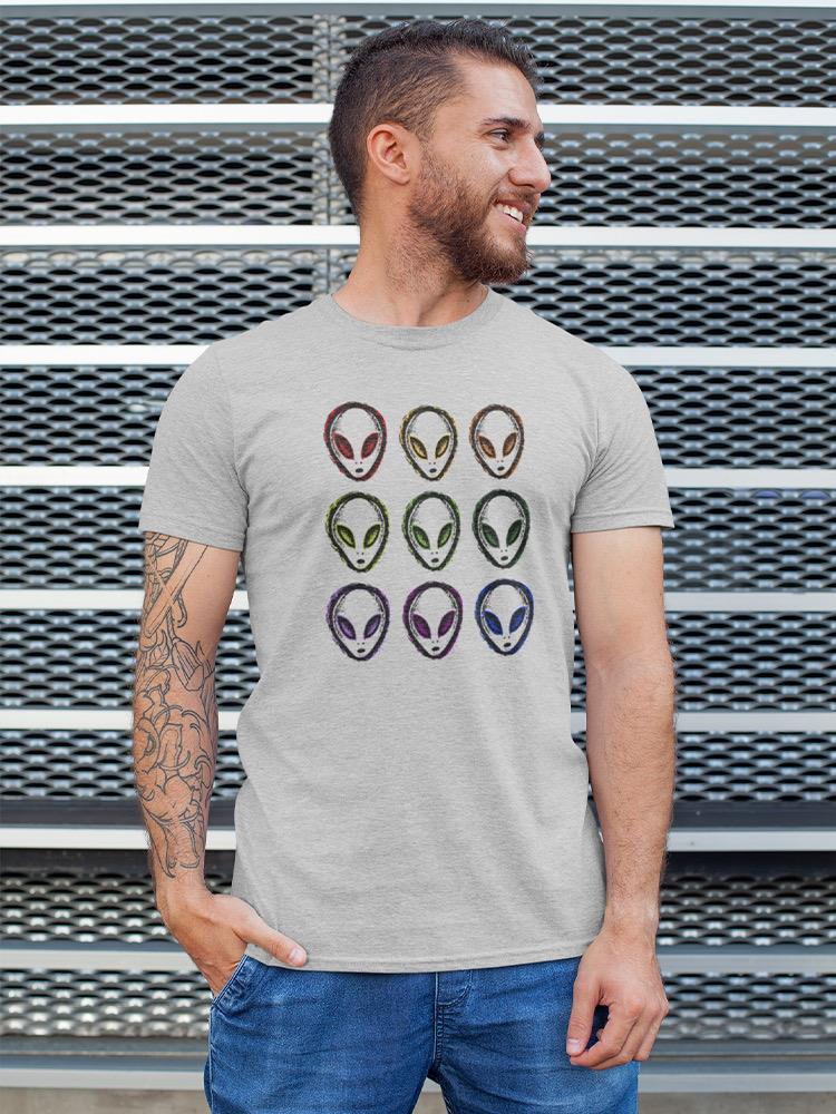 Aliens In Colors T-shirt -SmartPrintsInk Designs