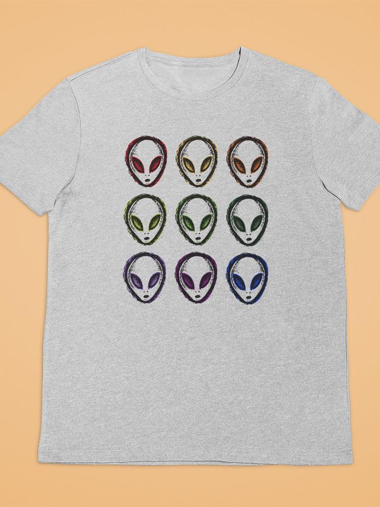 Aliens In Colors T-shirt -SmartPrintsInk Designs