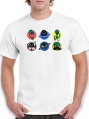 Alien Icons T-shirt -SmartPrintsInk Designs