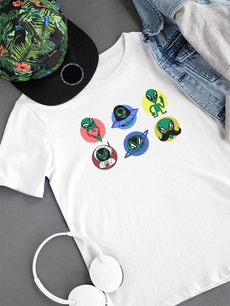 Alien Icons T-shirt -SmartPrintsInk Designs