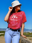 Believer Hearts Tie Dye Tee -SmartPrintsInk Designs