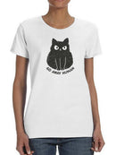 Go Away Human. Cat Shaped T-shirt -SmartPrintsInk Designs