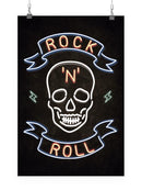 Rock And Roll Skull Wall Art -SmartPrintsInk Designs