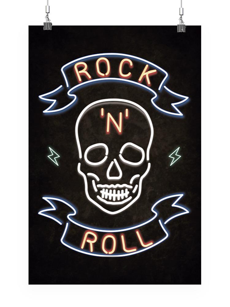 Rock And Roll Skull Wall Art -SmartPrintsInk Designs