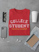 College Student Donations T-shirt -SmartPrintsInk Designs