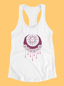 Floral Moon And The Sun T-shirt -SmartPrintsInk Designs