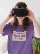 My Mind Has Too Many Tabs Shaped T-shirt -SmartPrintsInk Designs
