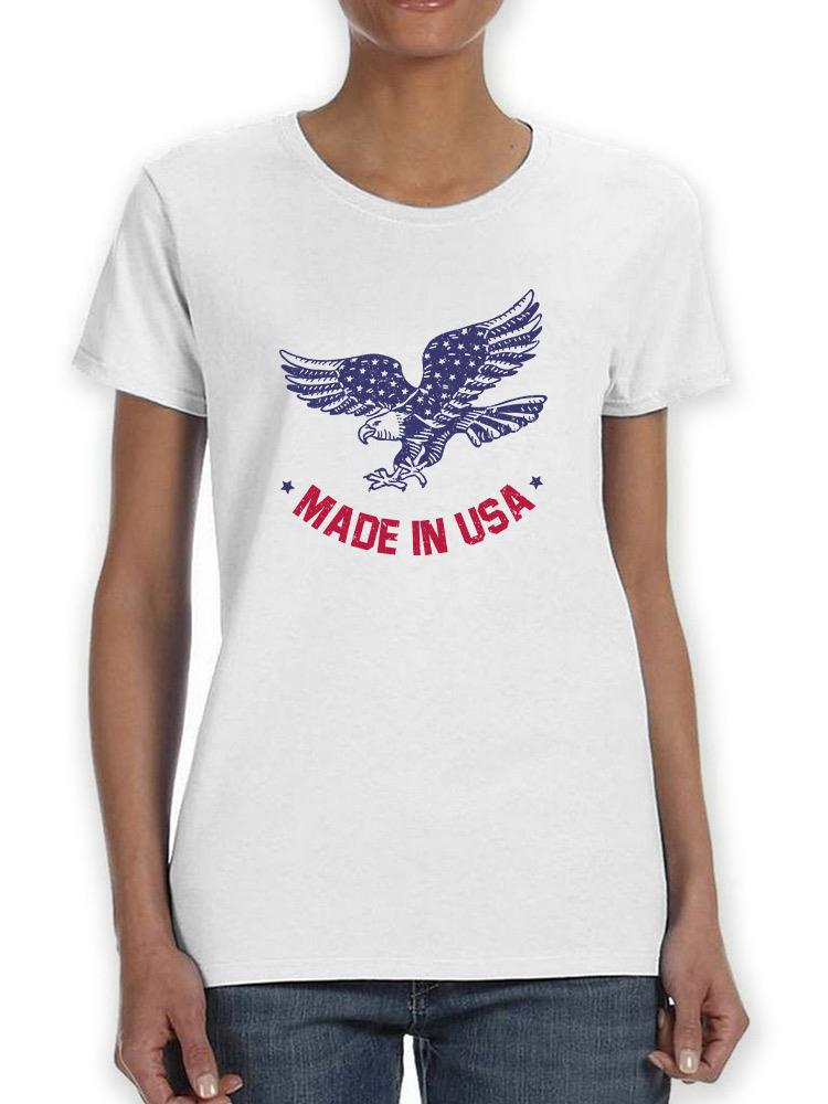 Eagle Made In Usa Shaped T-shirt -SmartPrintsInk Designs