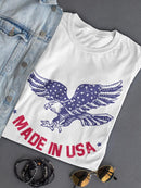 Eagle Made In Usa Shaped T-shirt -SmartPrintsInk Designs